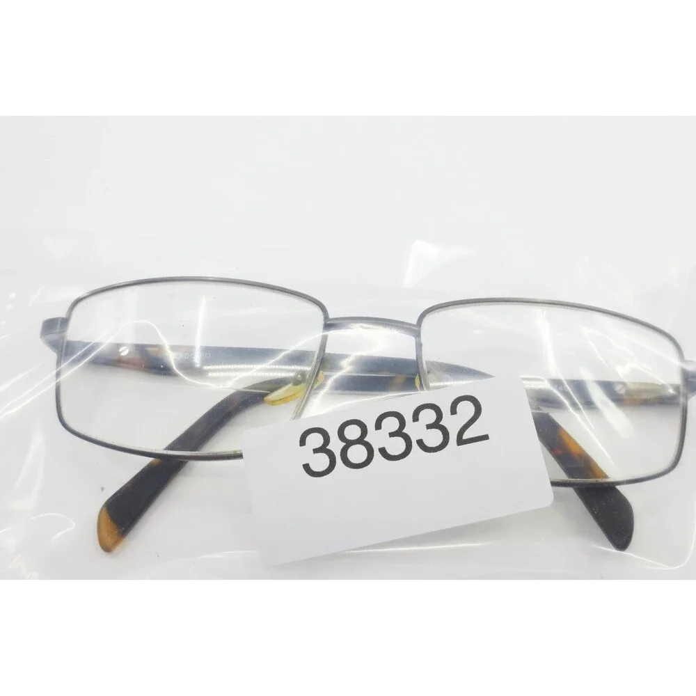 Adolfo Patriot Gun Eyeglasses Rectangular Gunmetal Tortoise Frame 55-18-140